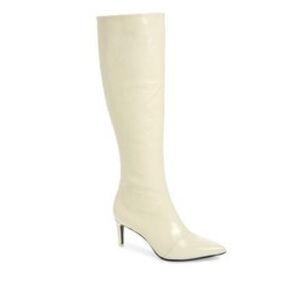 Rag & Bone Off White Beha Knee High Crinkled Chic Leather Boot 9.5 *FLAWS READ*